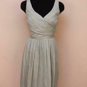 J Crew $250 Silk Chiffon Heidi Dress Dusty Shale 2P